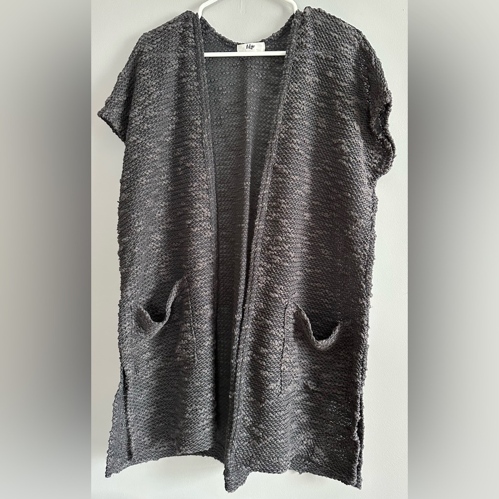 Women's Cap Sleeve Oversized Cardigan - Small